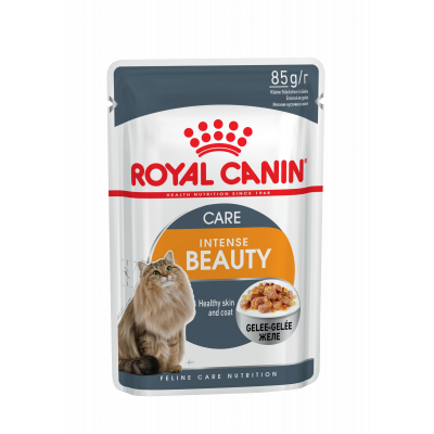 Royal Canin Intense Beauty Корм консервированный для взрослых кошек в желе, 85г