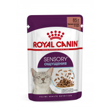 Royal Canin Sensory корм консервированный полнорационный для взрослых кошек (в возрасте от 1 года до 7 лет), стимулирующий рецепторы ротовой полости, мелкие кусочки в соусе, 85г