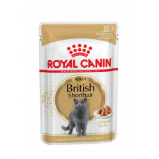 Royal Canin British Shorthair Adult Корм консервированный для взрослых британских короткошерстных кошек,соус, 85г